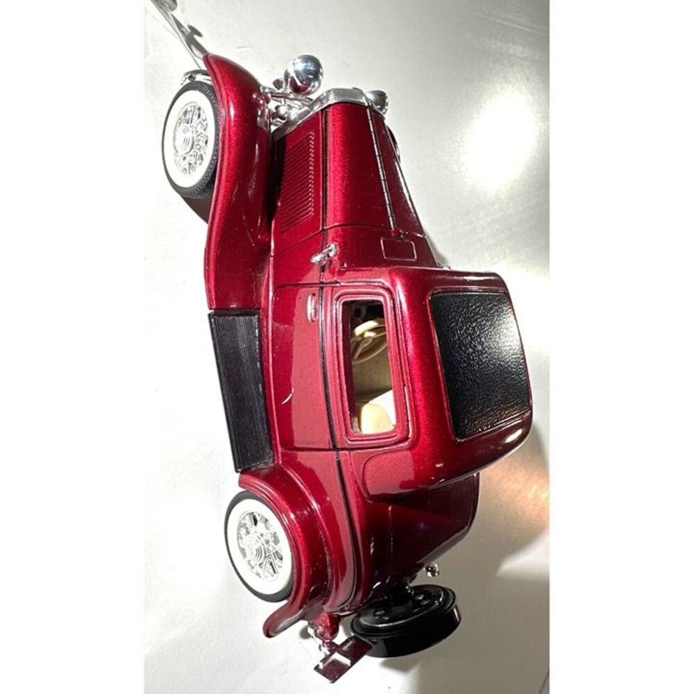 1932 Diecast Model Ford Coupe With Glossy Red Finish & Detailed Interior - Picture 8 of 12